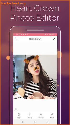 Heart Crown Photo Editor - Cat Face screenshot