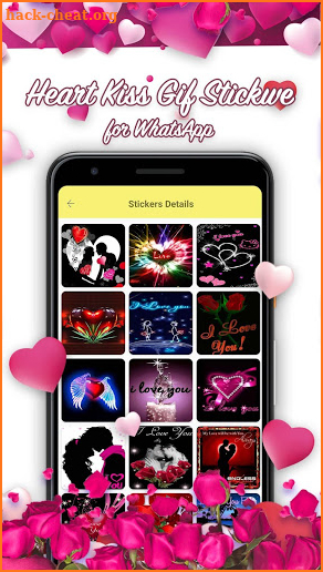 Heart Kiss GIF Stickers For WhatsApp screenshot