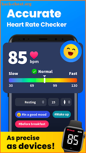 Heart Rate Monitor - Pulse App screenshot