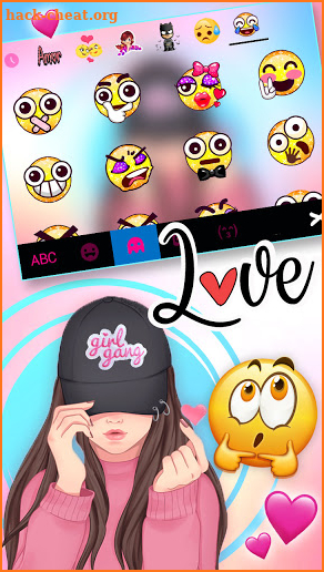 Heart Swag Girl Keyboard Background screenshot