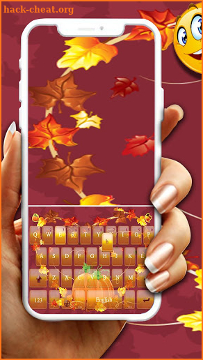 Heart Thanksgiving Keyboard Theme screenshot