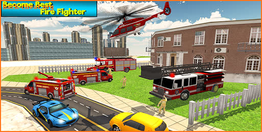 Heavy Ladder Fire Truck City Rescue 2019 screenshot