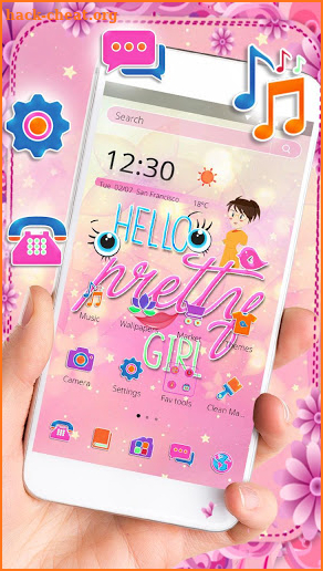 Hello Pretty Girl Theme screenshot