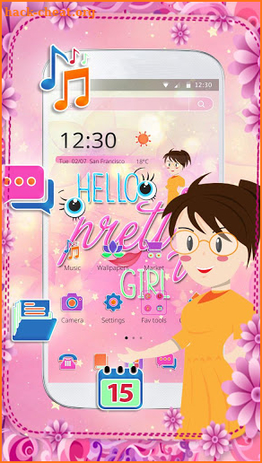 Hello Pretty Girl Theme screenshot