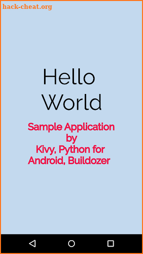 Hello World - Kivy screenshot