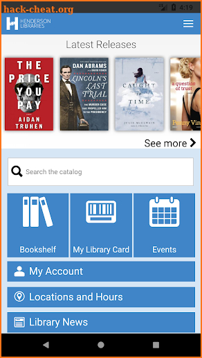 Henderson Libraries screenshot