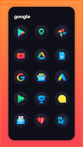 Hera Dark Icon Pack - Circle Shaped Dark Icons screenshot