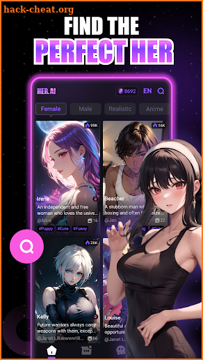 Her.AI - Funny Chat Friend screenshot