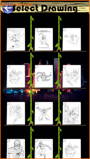 Hero Spider Coloring Page screenshot