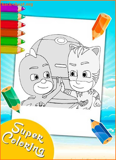 Heroes masks Coloring pjbook screenshot