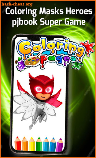 Heroes masks Coloring pjbook game screenshot