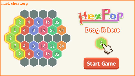 HexPop: Merge number to 2048, Free Puzzle Games screenshot