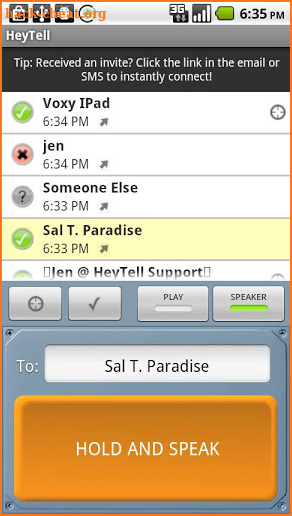 HeyTell screenshot