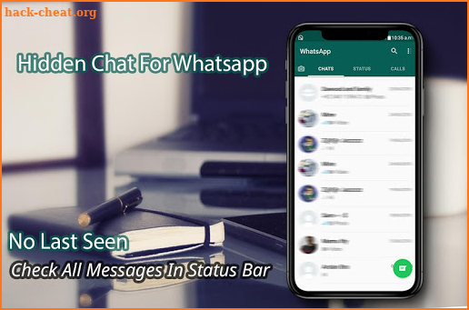 Hidden Chat- Unseen , Hide Blue tick, No Last Seen screenshot