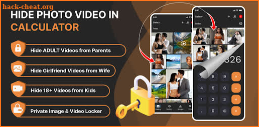 Hide 18+ Photos in Calculator screenshot