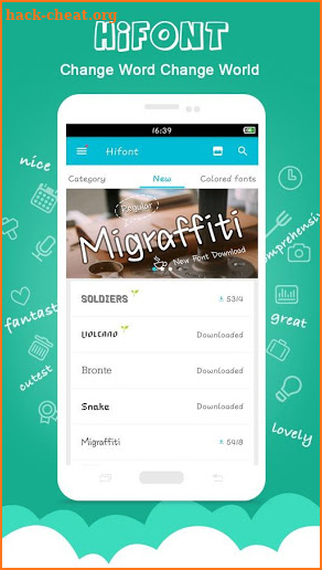 HiFont - Cool Font Text Free + Galaxy FlipFont screenshot