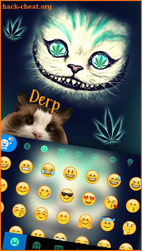 High Cat Smile Keyboard Theme screenshot