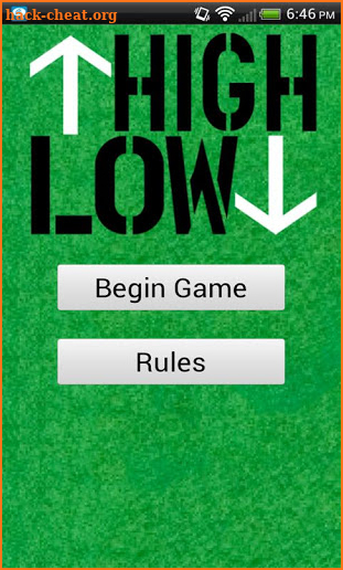 High or Low (drinking game) screenshot