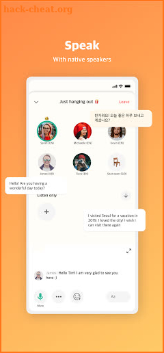 Hilokal - best language exchange  Korean English screenshot