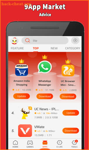 Hints For 9app Mobile Market screenshot