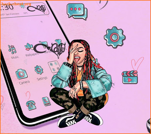 Hip Hop Fashion Crazy Girl Theme screenshot