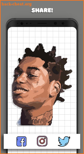 Hip Hop Pixel Color By Number Book screenshot