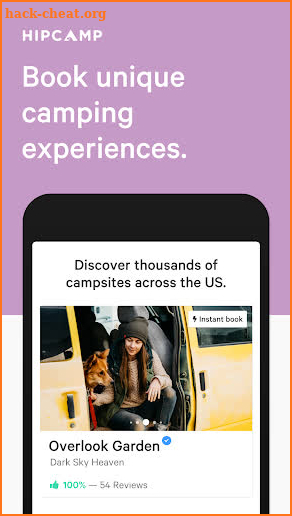 Hipcamp Camping App: Tent, RV, Cabin Campgrounds screenshot