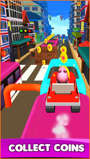 Hippo Pig Car Race Run 3D screenshot