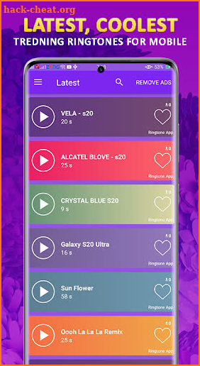 Hit Ringtones of Samsung Galaxy S20 Ringtones 2020 screenshot