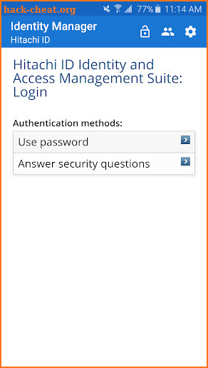 Hitachi ID Mobile Access screenshot