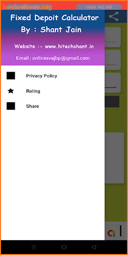 Hitech FD Calculator screenshot