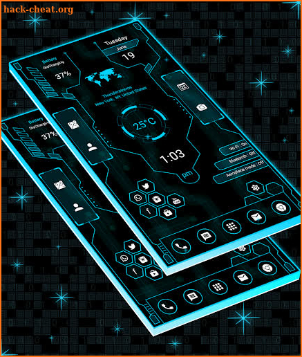 Hitech Launcher 2 Pro - 2019 - hitech theme screenshot