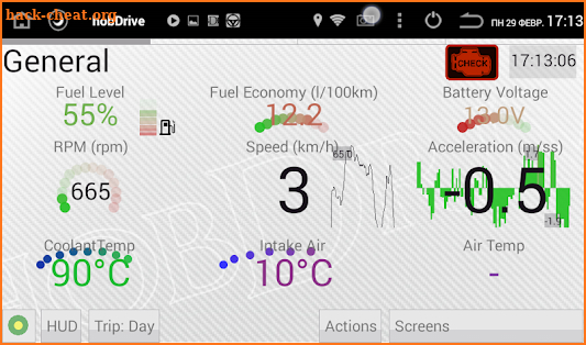 HobDrive OBD2 ELM327, car diagnostics, trip comp screenshot