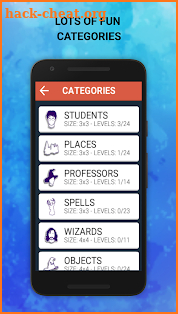 Hogwarts HP Words Game screenshot