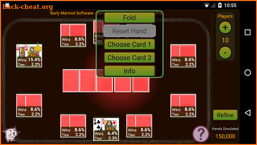 Hold'em Odds Calculator Pro screenshot