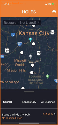 Holes Restaurants Finder screenshot