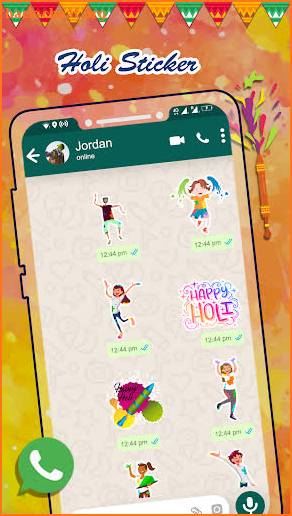 Holi Stickers For WhatsApp screenshot