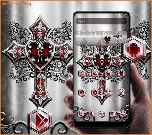 Holly Red Cross Theme screenshot