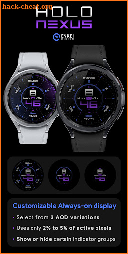 Holo Nexus digital watch face screenshot