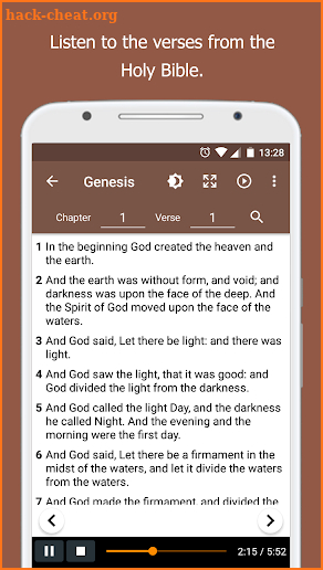 Holy Bible King James + Audio offline and free screenshot