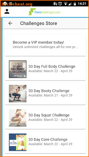 Home Fitness Challenges screenshot