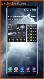 Home screen clock and weather screenshot