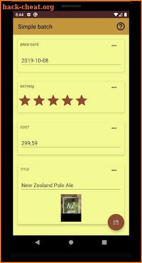 Homebrew Logbook - Beer, Wine, Cider, Mead screenshot