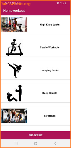 Homeworkout screenshot