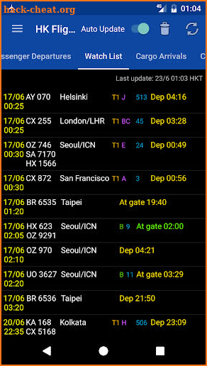 Hong Kong Flight Info Pro screenshot