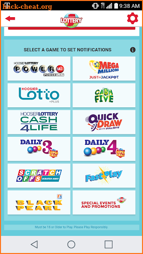 Hoosier Lottery screenshot