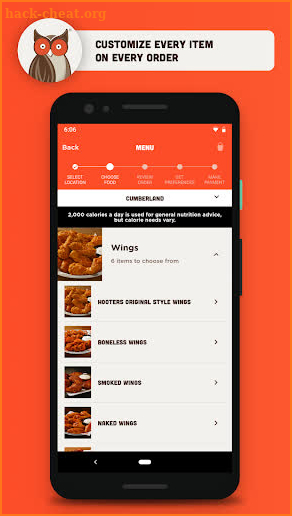 Hooters - Ordering and Rewards screenshot