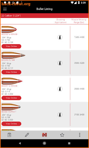 Hornady Reloading Guide screenshot