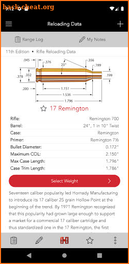 Hornady Reloading Guide screenshot