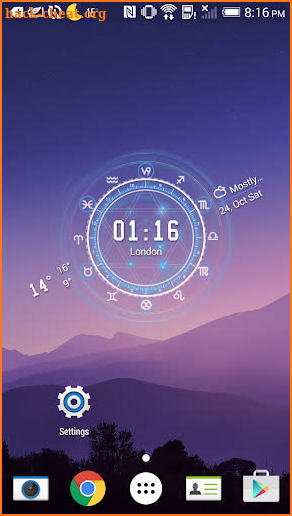horoscope and zodiac widget screenshot